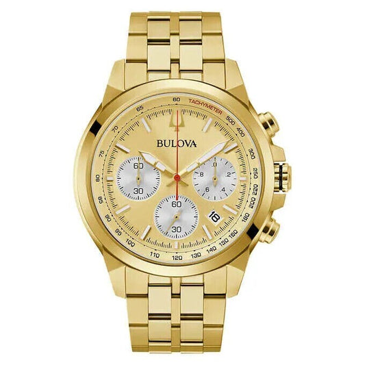 Bulova - Gold Chronograph Stainless Steel Men's Quartz Watch - 97B217