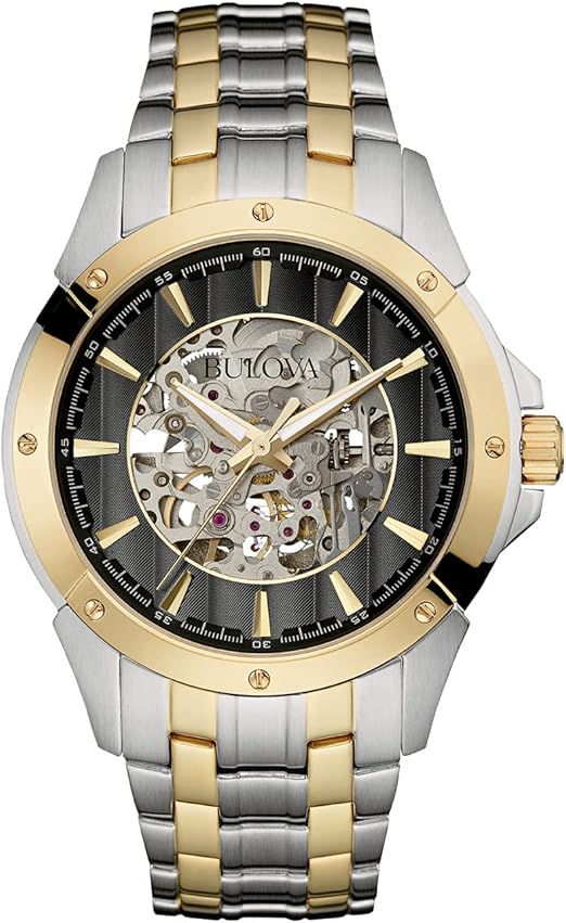 Bulova 43mm Gold Stainless Steel Men's Automatic Watch 98A146