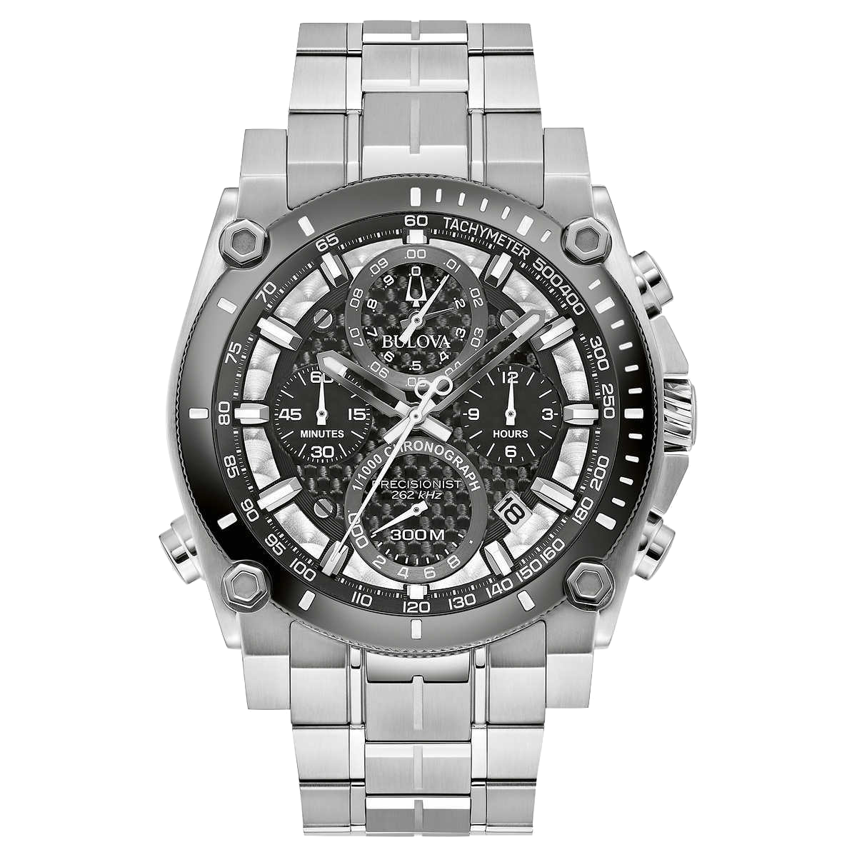 Bulova - Precisionist, Chronograph Stainless Steel Quartz Mens Watch - 98B405 (USED)