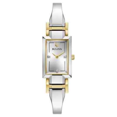 Bulova - Classic Diamond Two-Tone Stainless Steel Quartz Women's Watch - 98P229