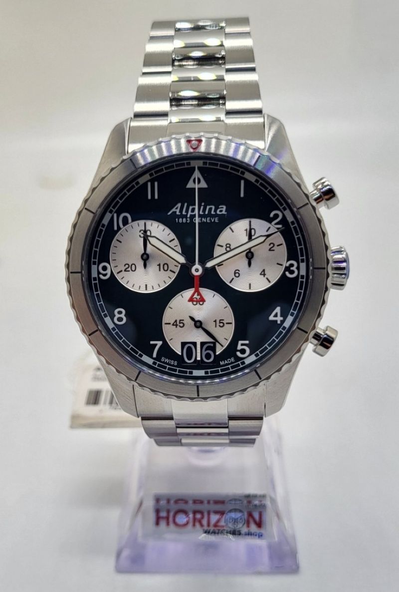 Alpina Startimer Pilot 41mm Green Chronograph Men's Quartz Watch AL-372GRS4S26B