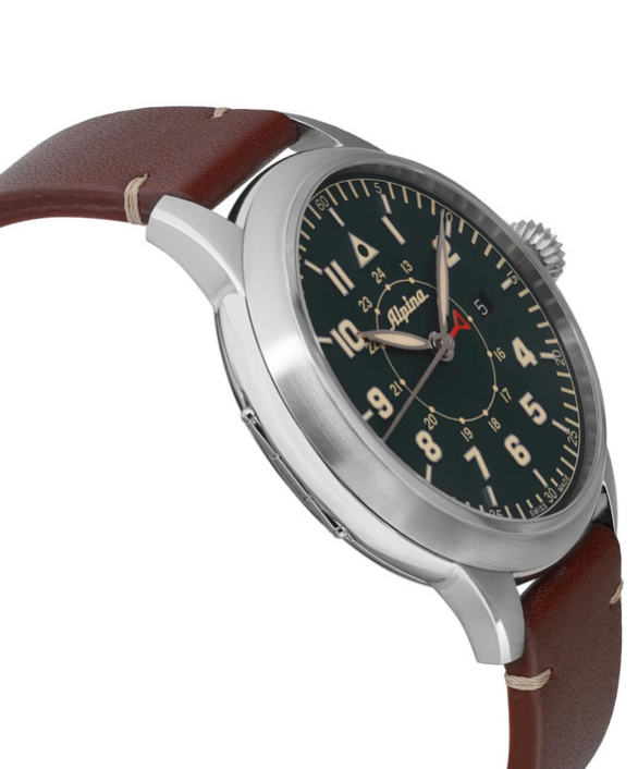Alpina - Startimer, Stainless Steel Brown Leather Men's Automatic Watch - AL525KBG4SH6(USED)
