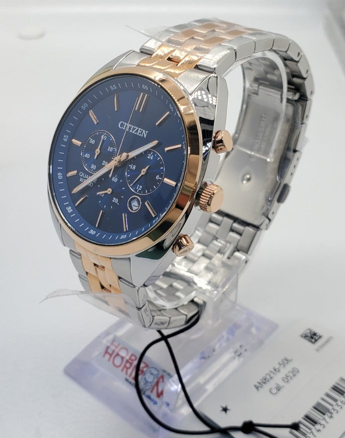 Citizen Chronograph Quartz Blue Stainless Steel Men's Quartz Watch - AN8216-50L