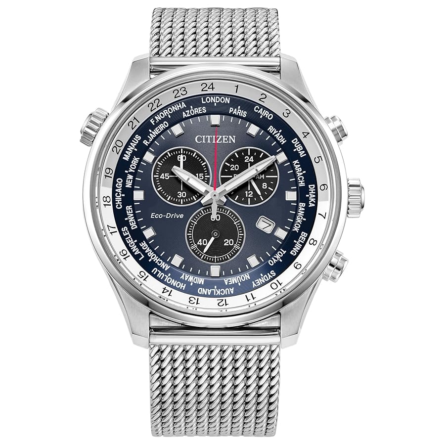Citizen Eco-Drive Chrono Stainless Steel Men's Quartz Watch - AT0368-82L