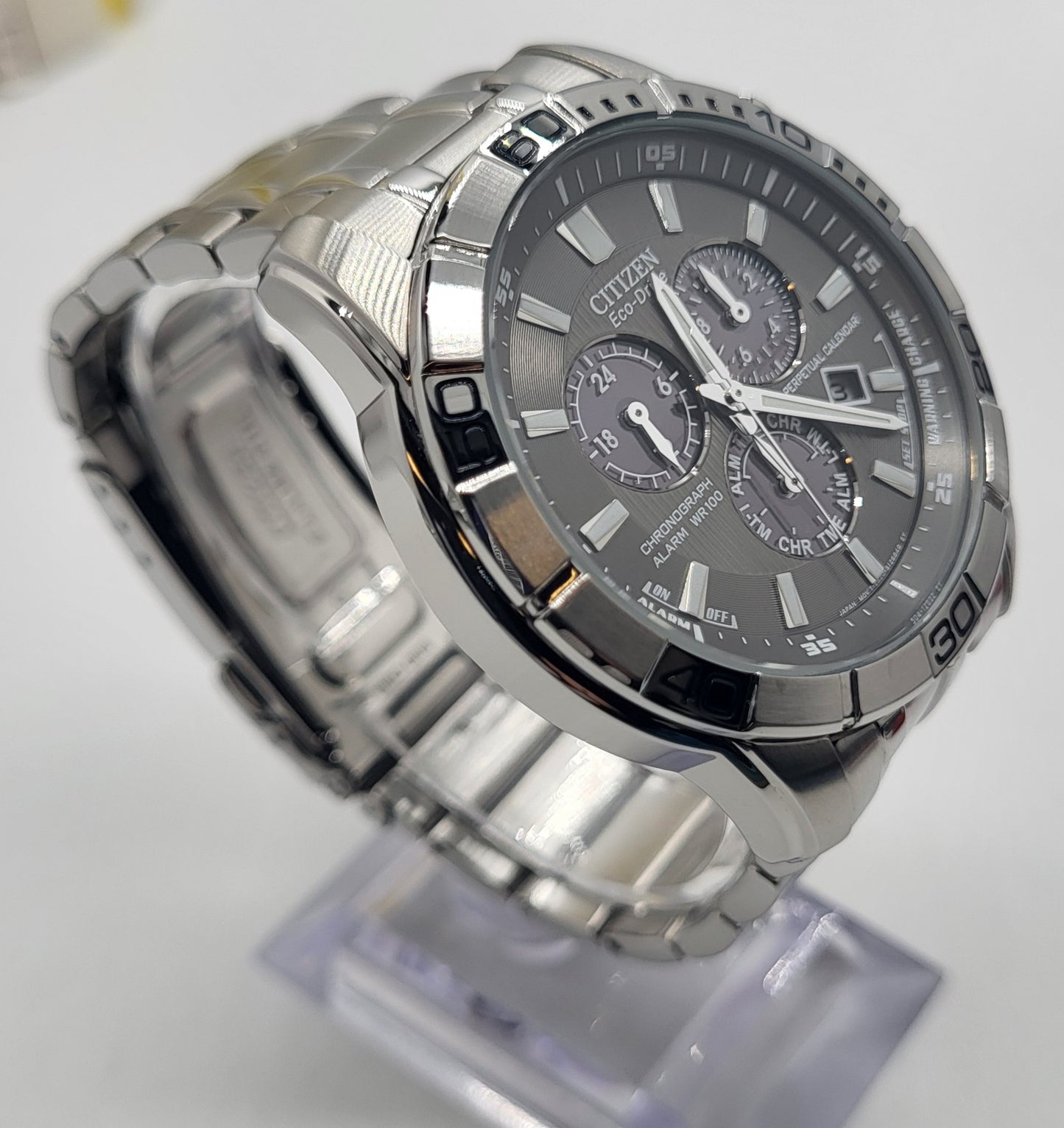 Citizen Eco-Drive Brycen Perpetual Stainless Men's Quartz Watch - BL5450-54H