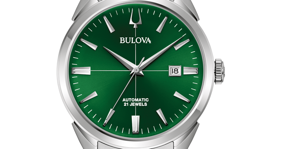 Bulova - Sutton, Green Dial Stainless Men's Quartz Watch 96B424