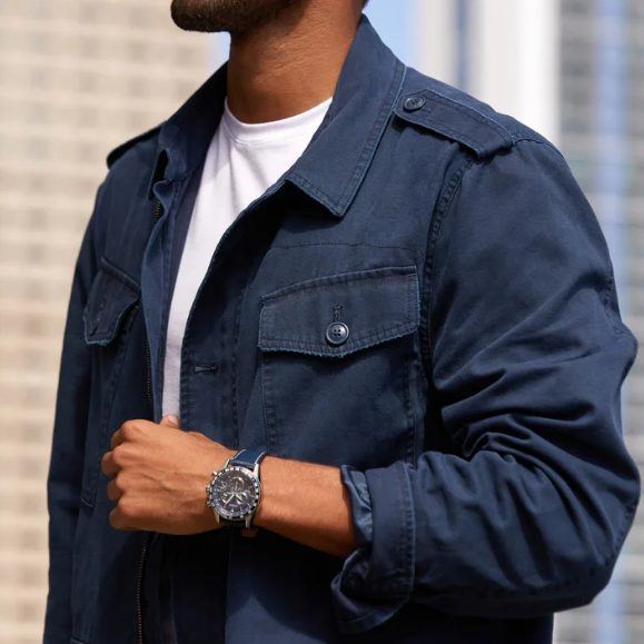 Citizen Eco-Drive Blue Leather Men's Quartz Watch - CB5918-02L