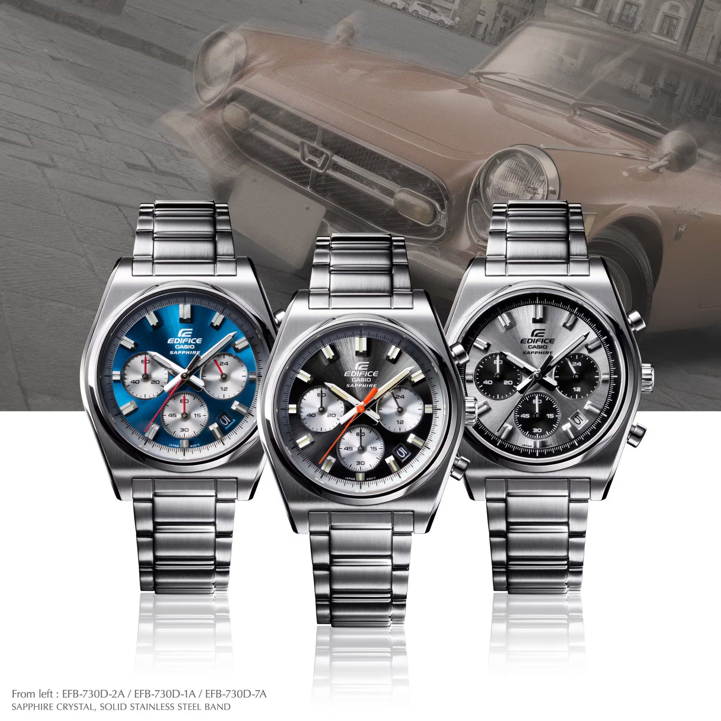 Casio - EDIFICE Chronograph Stainless Steel Men's Quartz Watch - EFB-730D-7AV