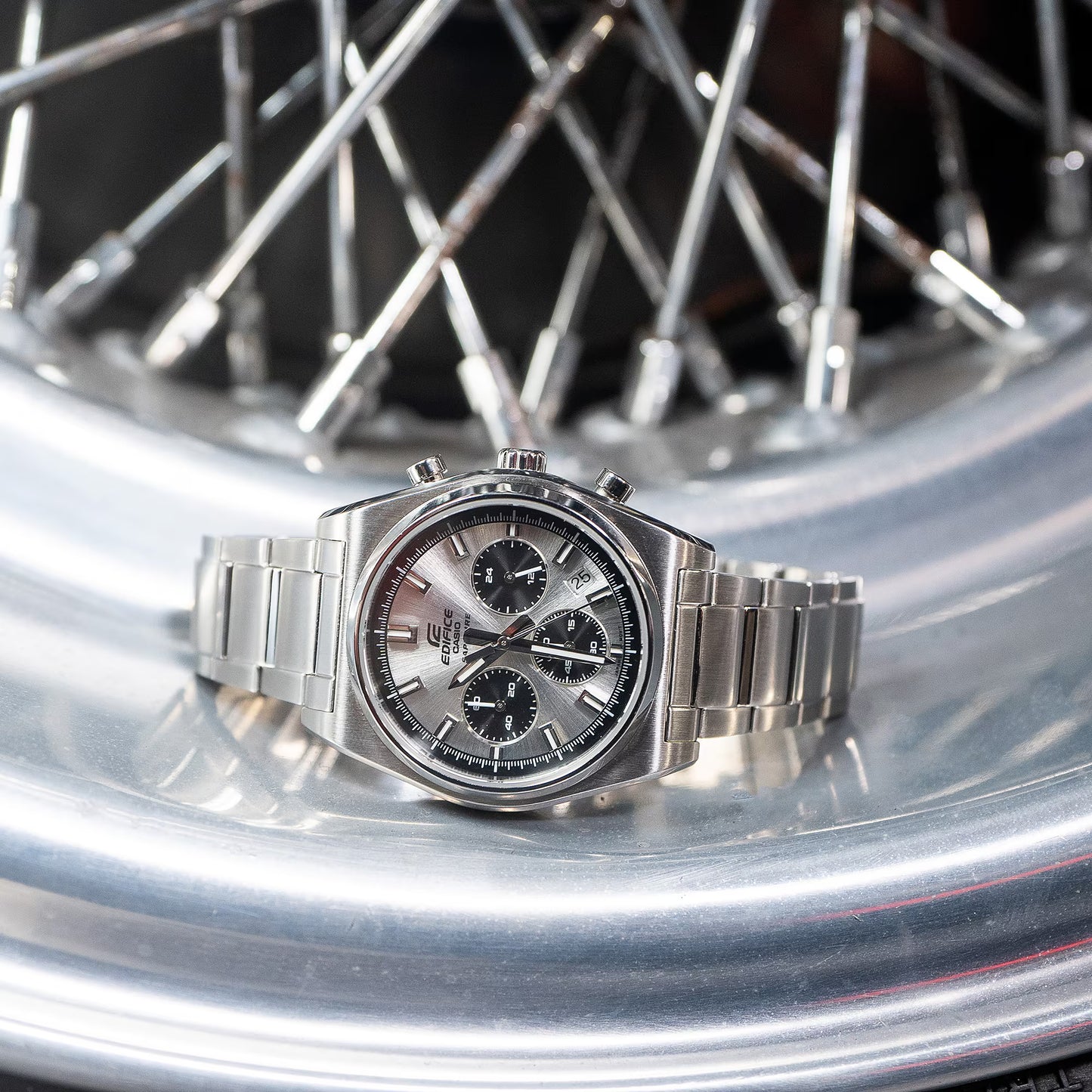 Casio - EDIFICE Chronograph Stainless Steel Men's Quartz Watch - EFB-730D-7AV