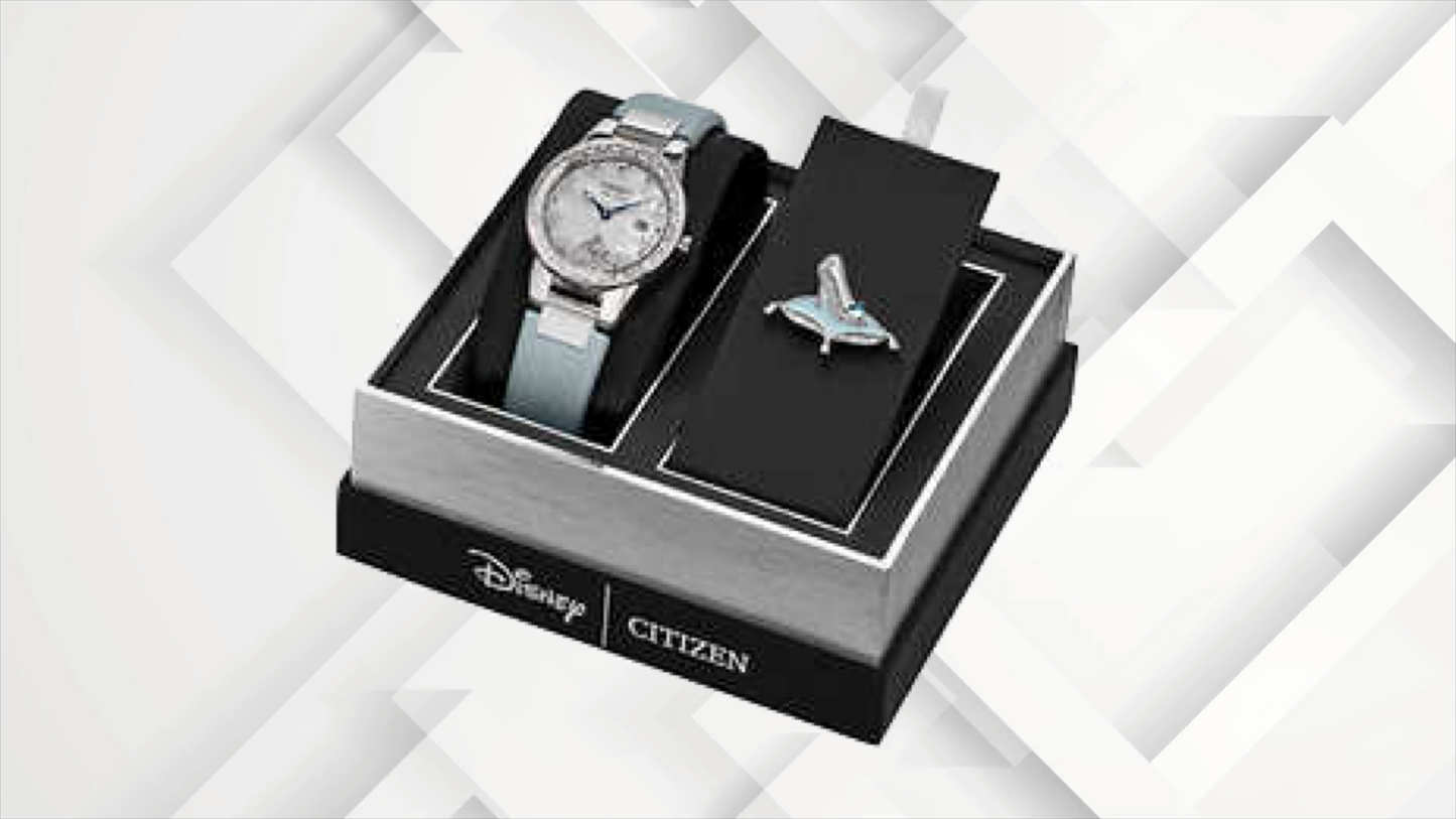 Citizen Eco-Drive Disney Cinderella Box Set Stainless Steel Quartz Ladies Watch GA1077-46D