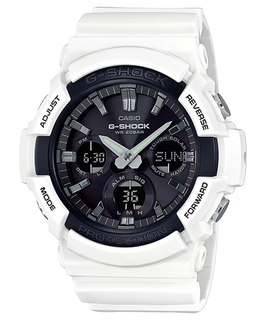 Casio G-SHOCK , White Resin Case Band Men's Quartz watch GAS100B-7A