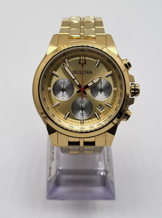 Bulova - Gold Chronograph Stainless Steel Men's Quartz Watch - 97B217