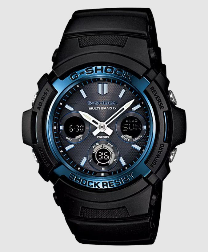 Casio G-Shock 45mm Black Resin Case with Black Resin Band Men's Wristwatch AWGM100A-1A