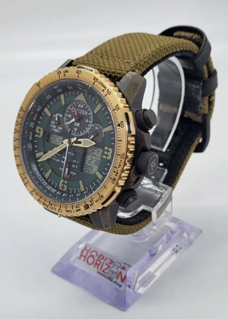 Citizen Promaster Eco-Drive Gray Stainless Steel Khaki Gold NY8074-11X