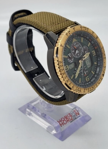 Citizen Promaster Eco-Drive Gray Stainless Steel Khaki Gold NY8074-11X