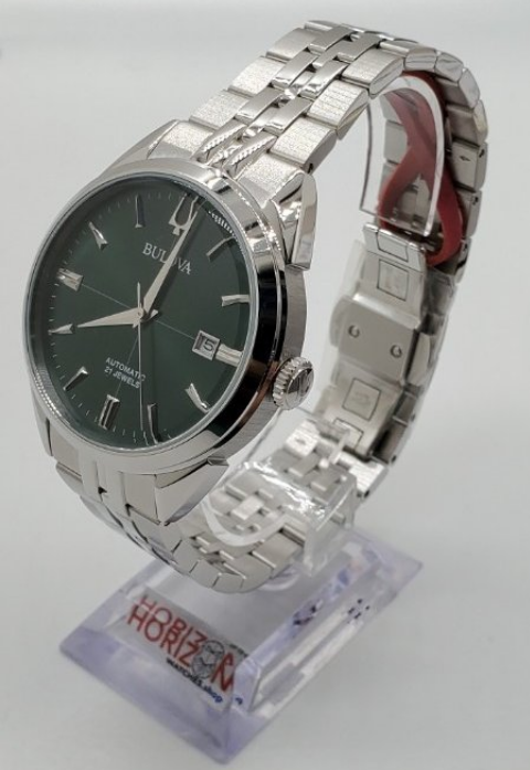 Bulova - Sutton, Green Dial Stainless Men's Quartz Watch 96B424