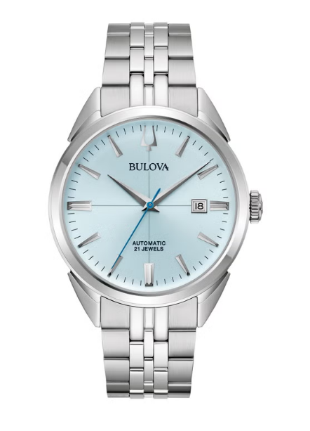 Bulova - Sutton, Blue Dial Stainless Automatic Men's Watch 96B423