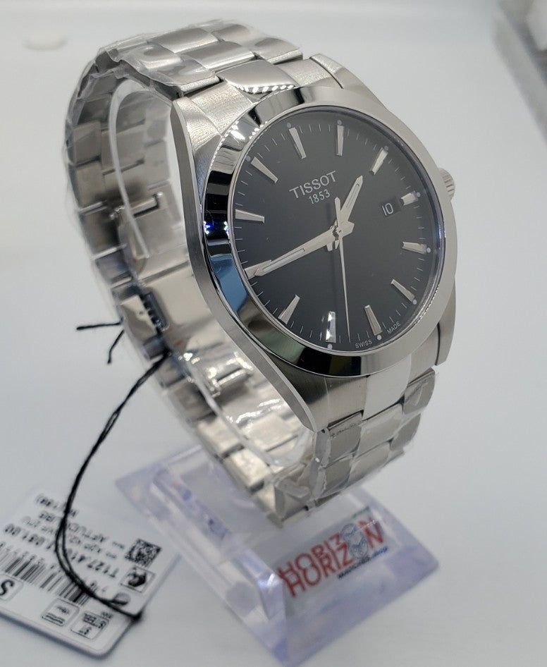 TISSOT Classic Stainless Black Dial Swiss Men's Quartz Watch T127.410.11.051.00