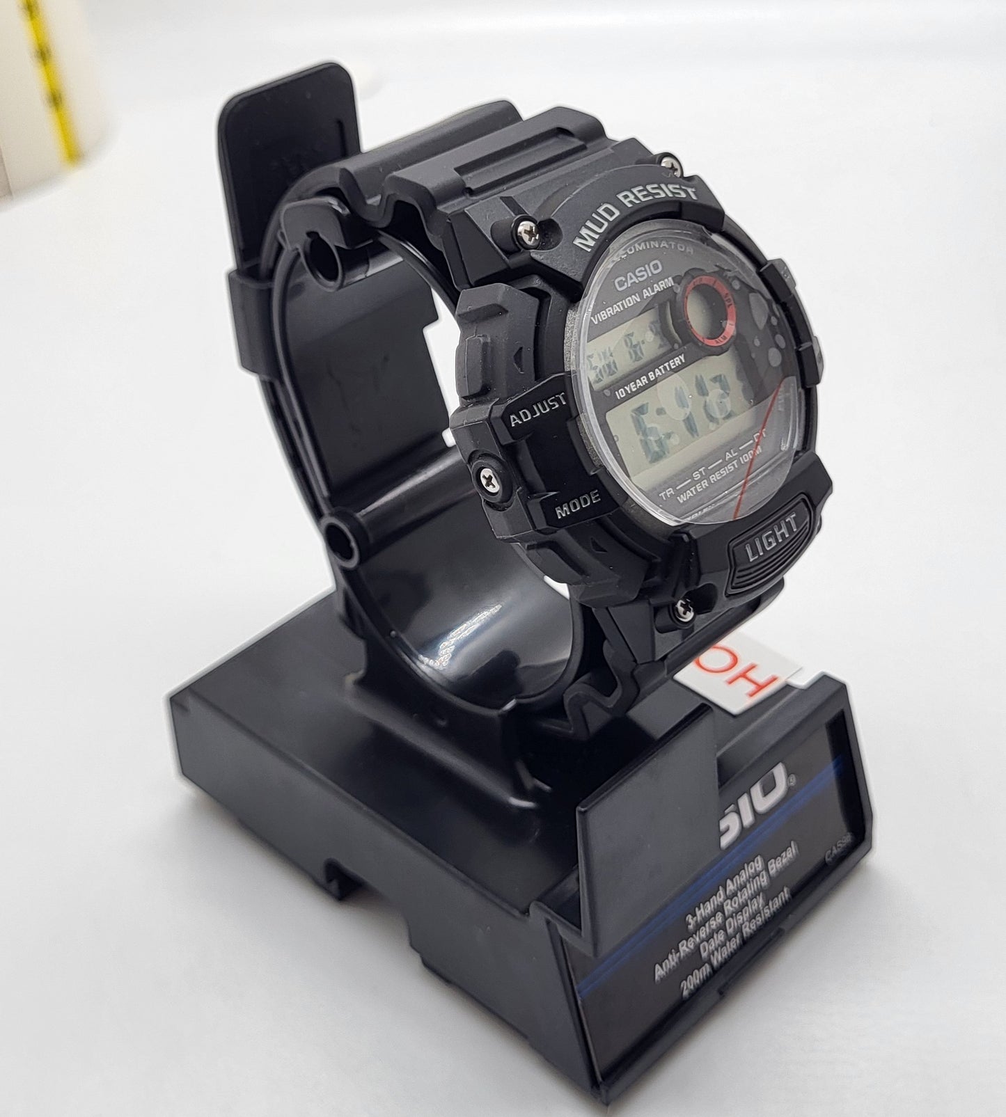 Casio - Super Illuminator, Black Digital Men's Quartz Watch - TRT110H-1AV