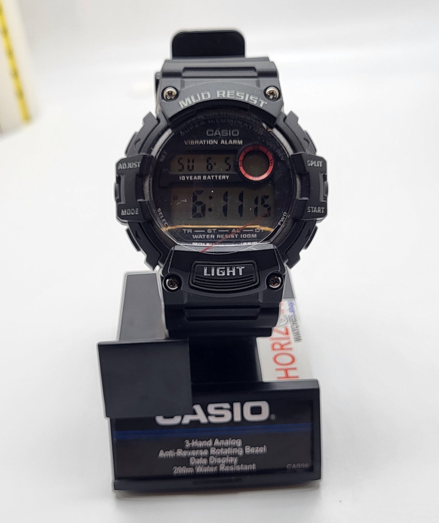 Casio - Super Illuminator, Black Digital Men's Quartz Watch - TRT110H-1AV