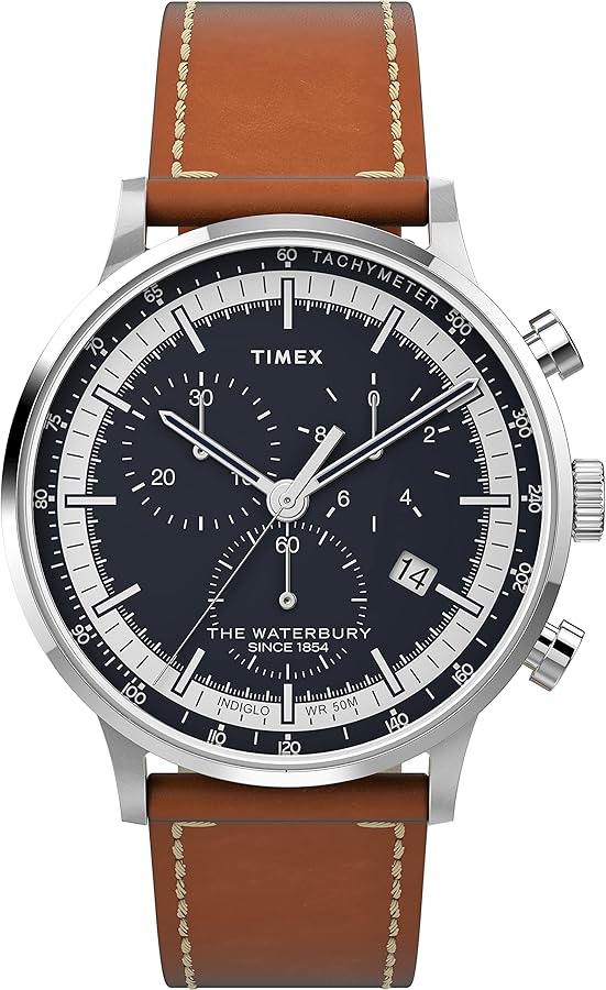 Timex Waterbury Classic Chrono Blue Stainless Men’s Quartz Watch TW2V30800VQ