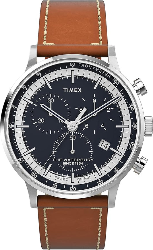 Timex Waterbury Classic Chrono Blue Stainless Men’s Quartz Watch TW2V30800VQ