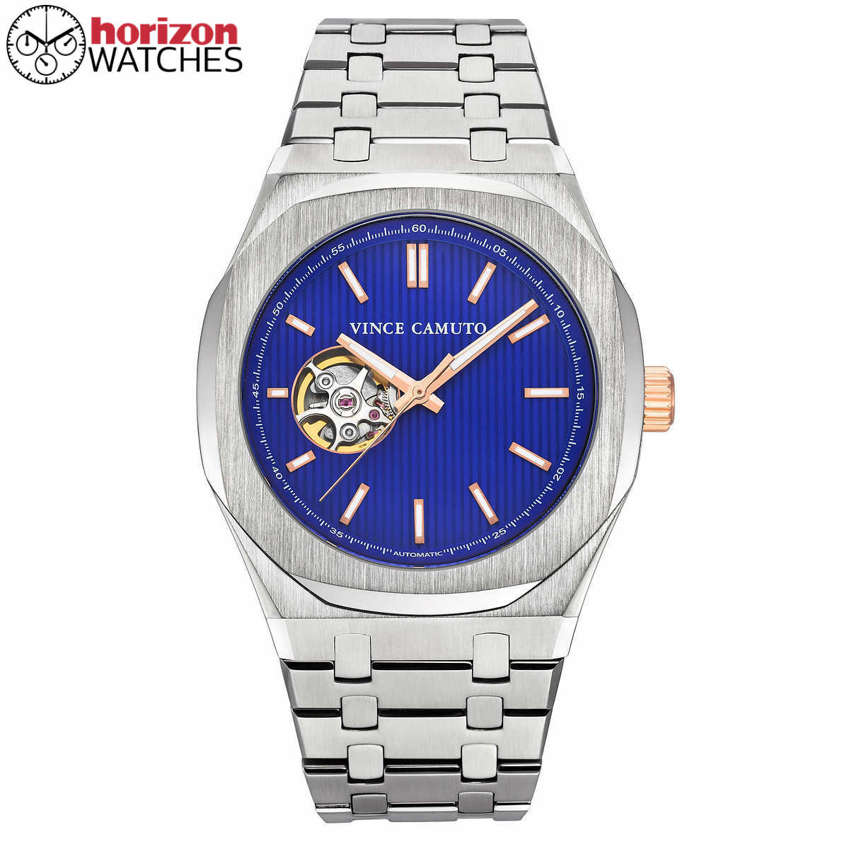 Vince Camuto - Falco, Stainless Steel Men's Automatic Watch - VC/1156BLSV