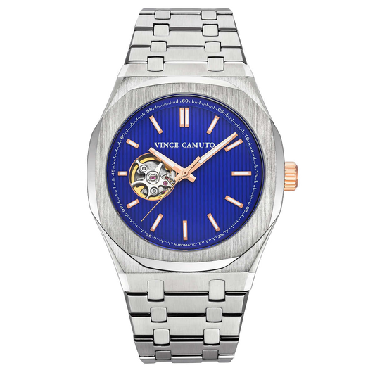 Vince Camuto - Falco, Stainless Steel Men's Automatic Watch - VC/1156BLSV