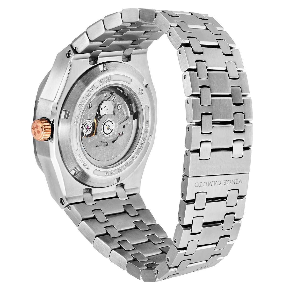 Vince Camuto - Falco, Stainless Steel Men's Automatic Watch - VC/1156BLSV