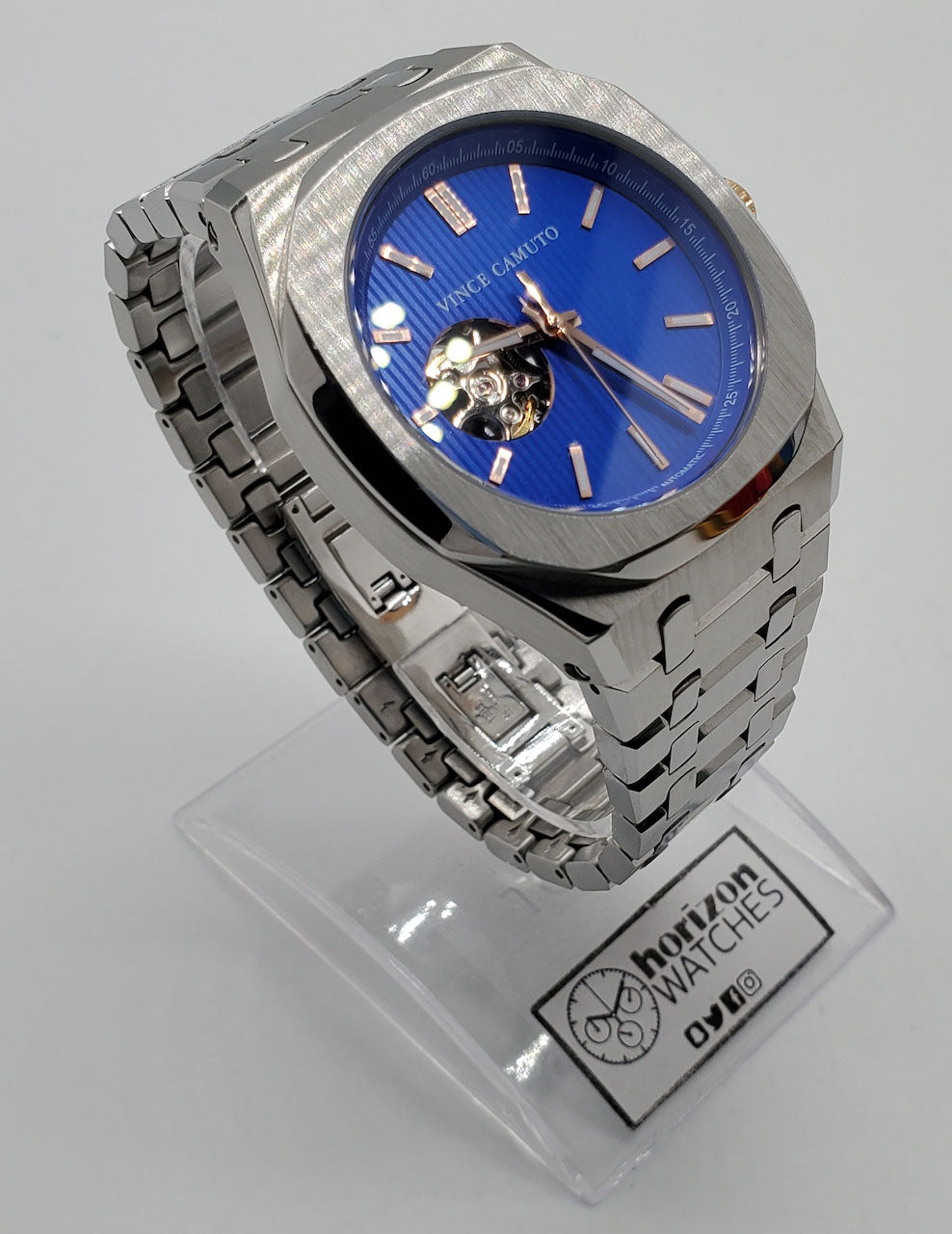 Vince Camuto - Falco, Stainless Steel Men's Automatic Watch - VC/1156BLSV