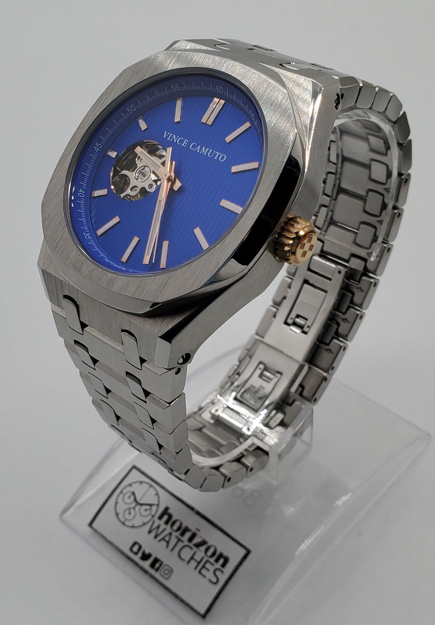 Vince Camuto - Falco, Stainless Steel Men's Automatic Watch - VC/1156BLSV