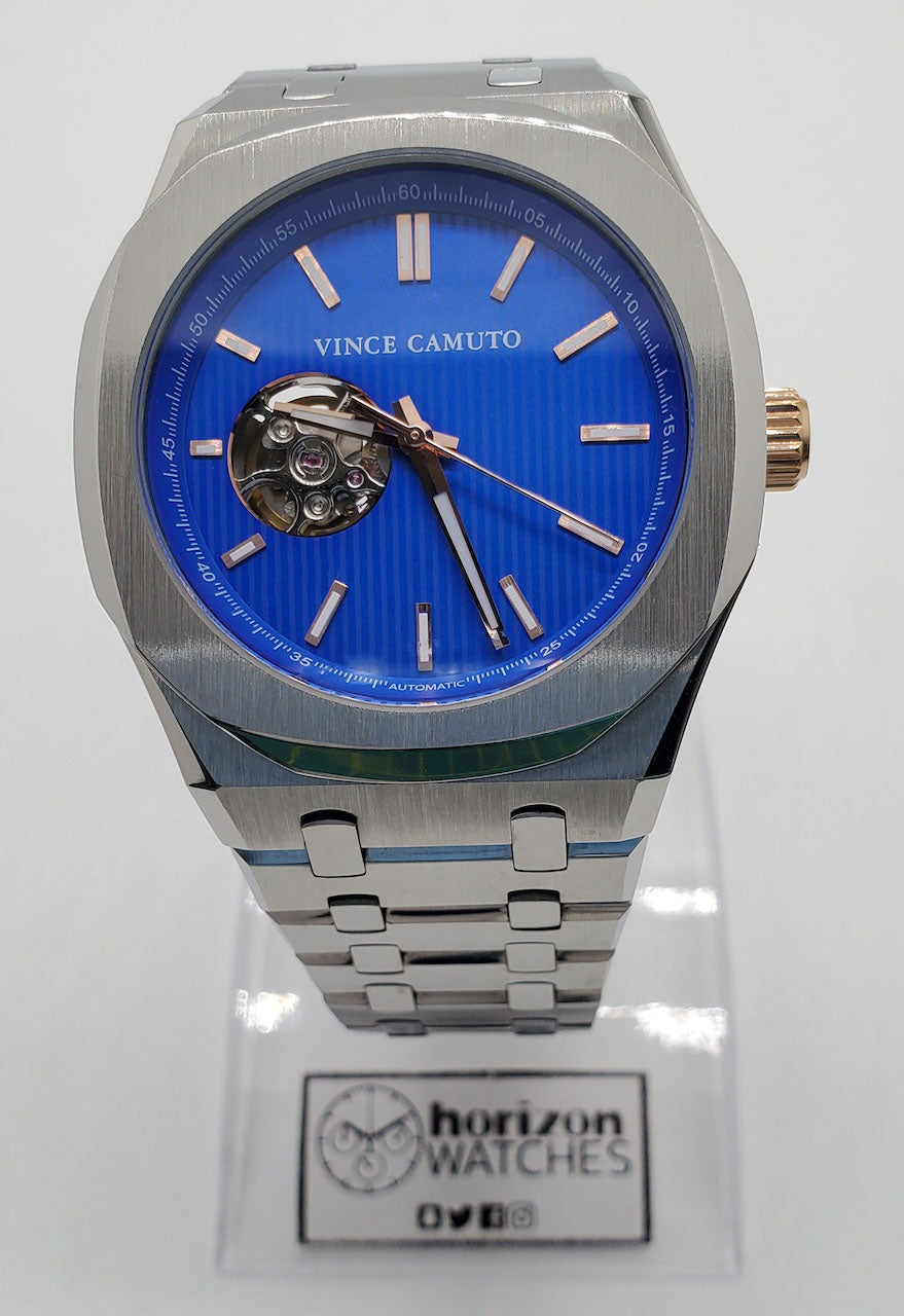 Vince Camuto - Falco, Stainless Steel Men's Automatic Watch - VC/1156BLSV