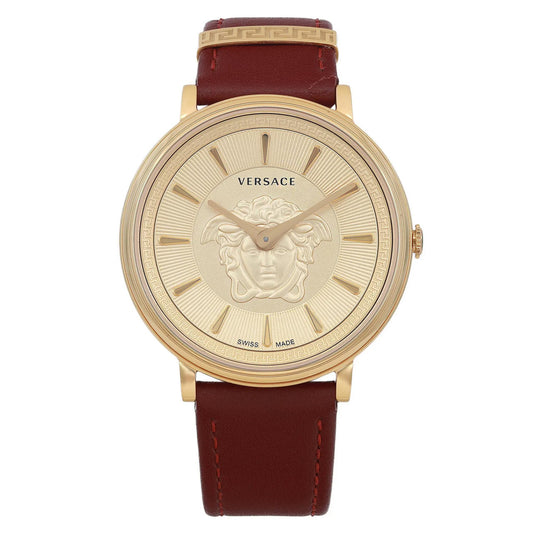 Versace - V-Circle Medusa 38mm Steel Gold Dial Ladies Quartz Watch VE8103821