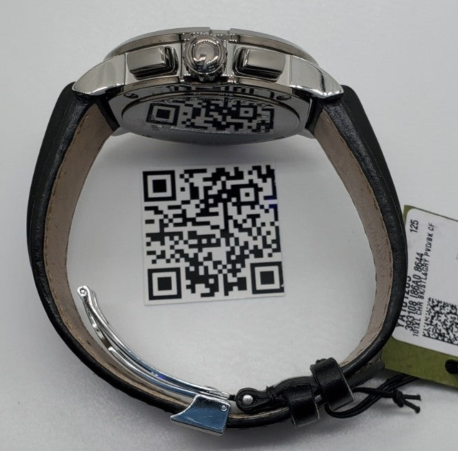 Gucci YA101205 G-Chrono Black Dial Black Leather Men's Watch