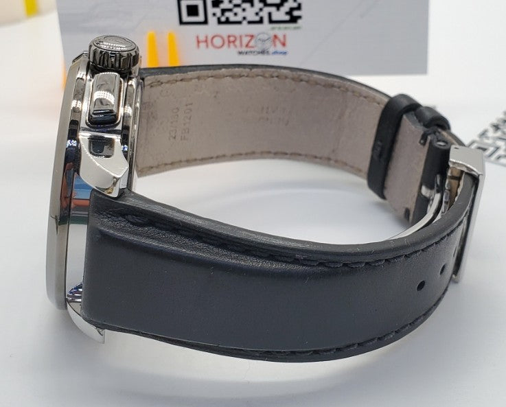 Gucci YA101205 G-Chrono Black Dial Black Leather Men's Watch